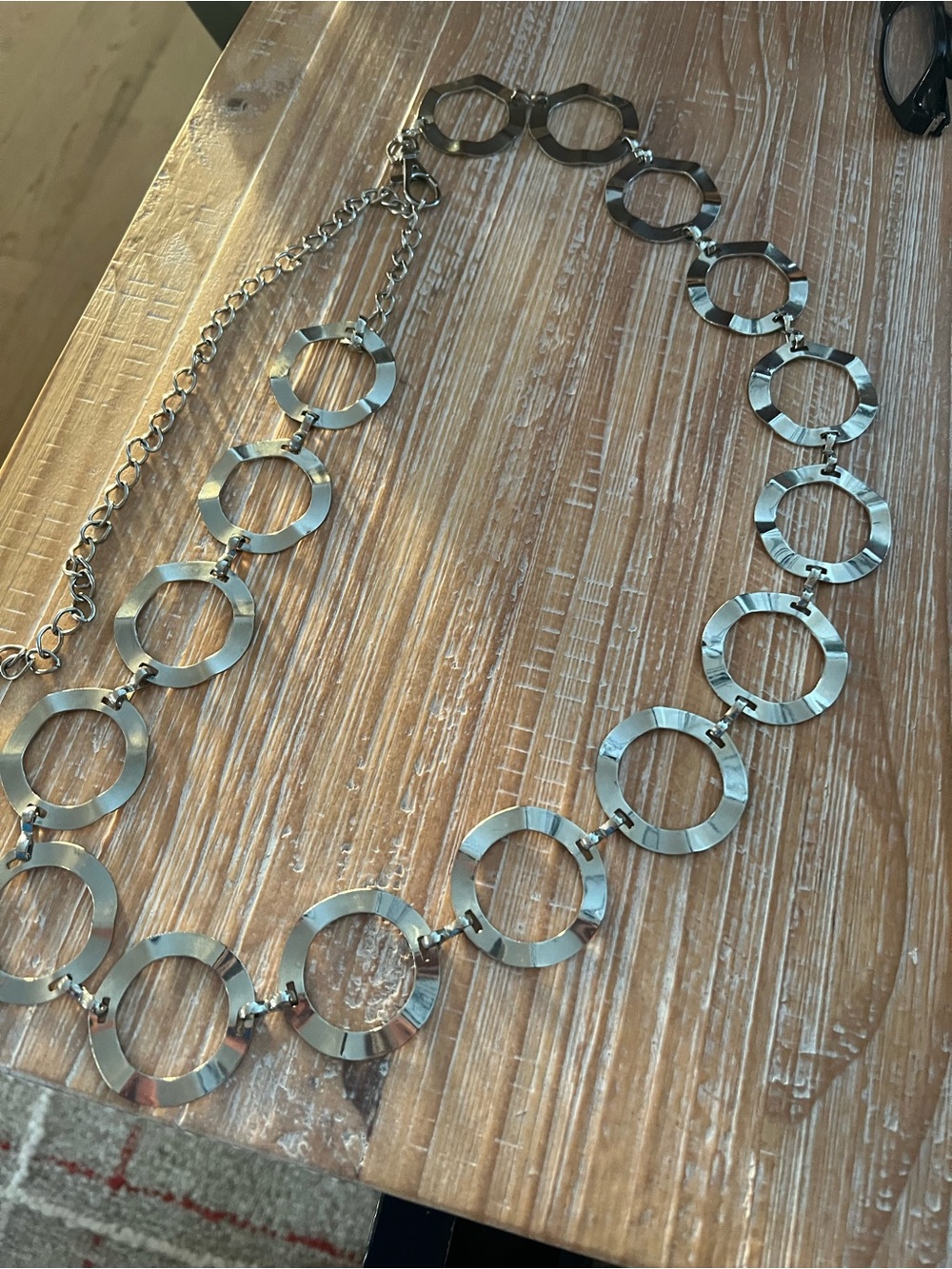 NWOT silver chain belt